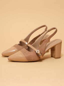 ERIDANI - Women Lorenza Beige Block Heels