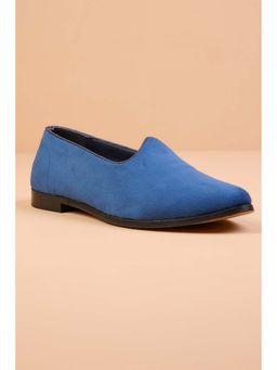 TASVA - Men Blue Velvet Mojari
