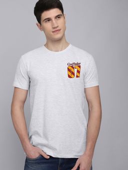 Free Authority - Harry Potter Round Neck Grey Melange T-shirt For Men