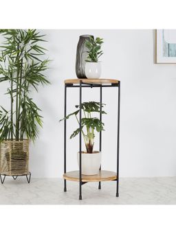 HomeTown - Grace Metal 2Tier Planter Stand 64Cm in Black Colour
