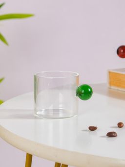 Nestasia - Mini Espresso Shot Glass Mug White and Green