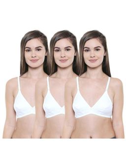 Bodycare - Pack of 3 Low Coverage Bra In White Colour
