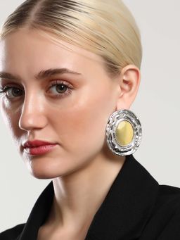 Sohi - Womens The Egyptian Drop Earrings - Antique Silver and Antique Gold