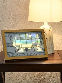 At Home by Nilkamal - Still Life Sofa Led Painting With 3 Lighting Modes White