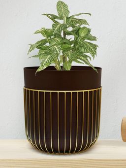 At Home by Nilkamal - Metal Jali Planter Multicolor
