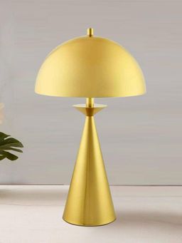 At Home by Nilkamal - Metalia Mushroom Shaped Metal Table Lamp Gold