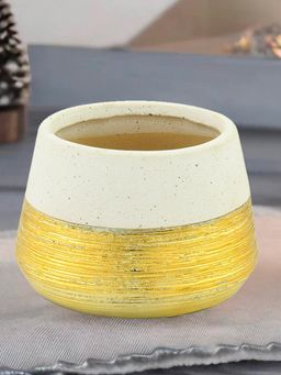 At Home by Nilkamal - Decorative Glaze Trapeze Ceramic Votive Multicolor