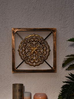 At Home by Nilkamal - Moroccon Plaque Frame Wall Decor Gold
