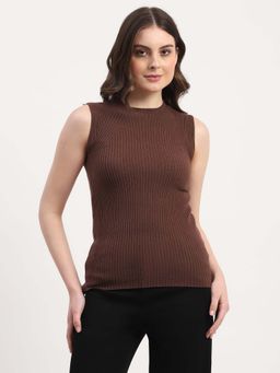 Global Republic - Brown Viscose Blend Solid Top