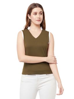 Glito - Olive Cotton Solid Top
