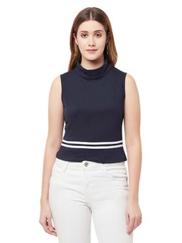 Glito - Black Cotton Stripes Top