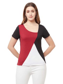 Glito - Multi-Color Cotton Colorblock Top