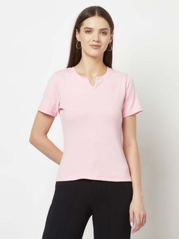 Glito - Pink Cotton Solid Top
