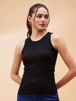 Glito - Black Cotton Solid Top
