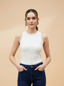Glito - White Cotton Solid Top