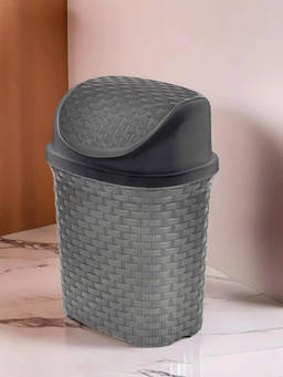 Kuber Industries - Grey Multiuse Plastic Dust Bin