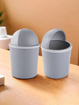 Kuber Industries - Grey Portable Table Dust Bins (Pack of 2)