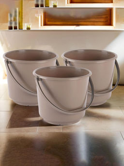 Kuber Industries - Brown Multi-Purpose Buckets (Pack of 3)