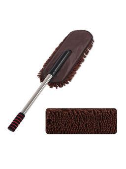 Kuber Industries - Brown Extendable Microfibre Duster for Home Cleaning