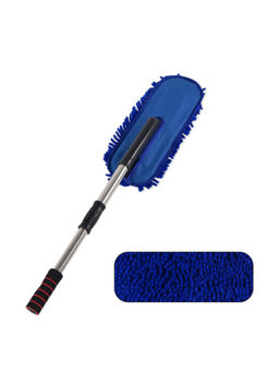 Kuber Industries - Blue Extendable Microfibre Duster for Home Cleaning