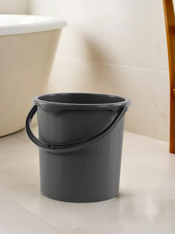 Kuber Industries - Grey Plastic Bathroom Bucket