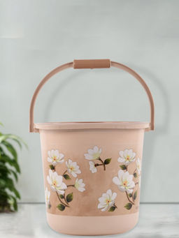 Kuber Industries - Brown Plastic Bathroom Bucket
