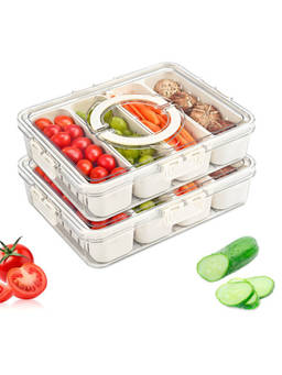 Kuber Industries - Transparent Plastic Fridge Storage Containers (Pack of 2)