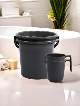Kuber Industries - Grey 4 Piece Bathroom Combo Set
