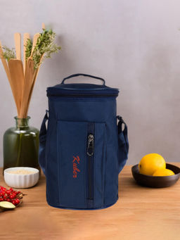 Kuber Industries - Navy Blue Canvas waterproof Tiffin Bag