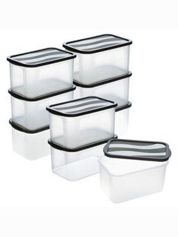 Kuber Industries - Black Fridge Organizers Storage Boxes (Pack of 9)
