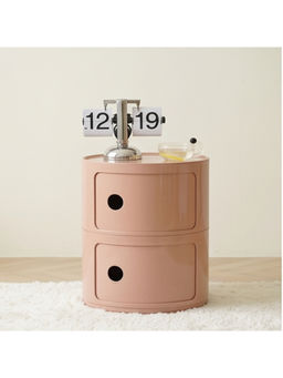 The Artment - Pink 2 Tier Totem Tower Cylindrical Storage Cabinet