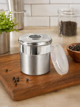 Culinex by thinKitchen - Silver Stainless Steel Portable Fine Salt & Pepper Dispenser