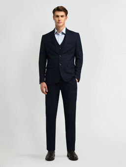 Arrow - Checks Blue Full Sleeves Formal Suit Blazer and Waistcoat with Pant (Set of 3)