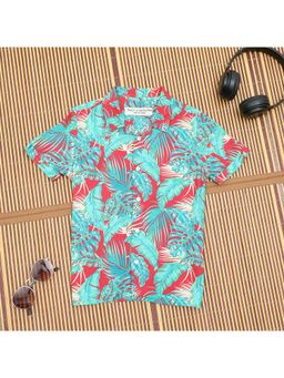 The Lion and the Fish - Hawaiian Tropical Red Shirt