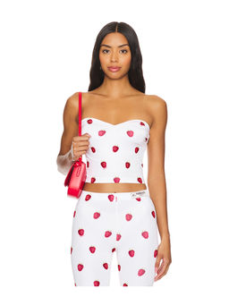 FIORUCCI - Raspberry Print Bustier Top