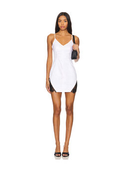 fleur du mal - Lace Insert Poplin Mini Dress