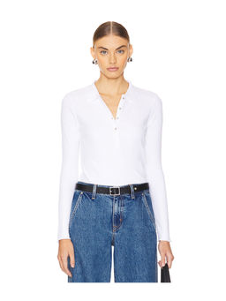 Goldie - Long Sleeve Lettuce Hem Henley Top