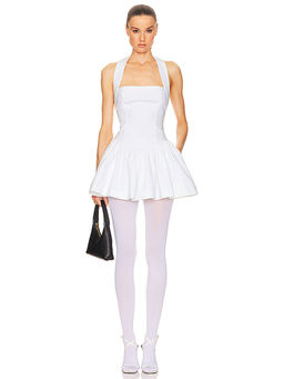 Helsa - Faille Halter Mini Dress