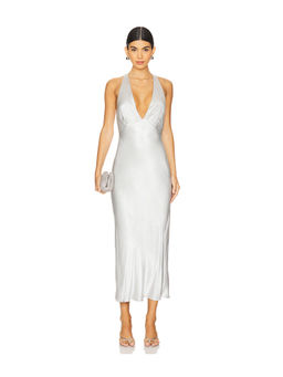 Shona Joy - La Lune Plunged Cross Back Midi Dress