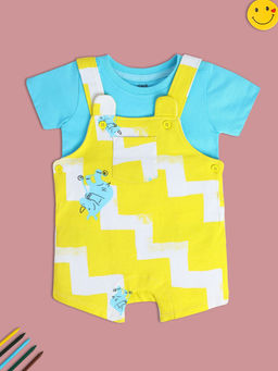 MINI KLUB - Baby Boys Yellow Dungaree with T-shirt (Set of 2)