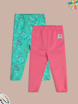 MINI KLUB - New Born and Baby Girls Multi Legging (Pack of 2)