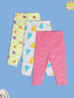MINI KLUB - New Born and Baby Girls Multi Legging (Pack of 3)