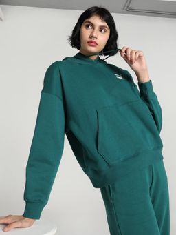 Puma - CLASSICS Oversized Women Green Hoodie