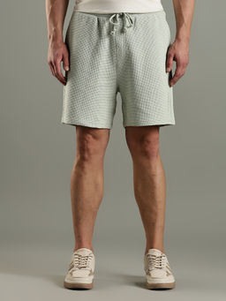 Tommy Hilfiger - Green Relaxed Fit Texture Mid Rise Shorts