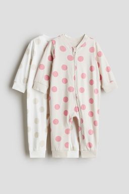 H&M - Boys 2-Pack Cotton Sleepsuits