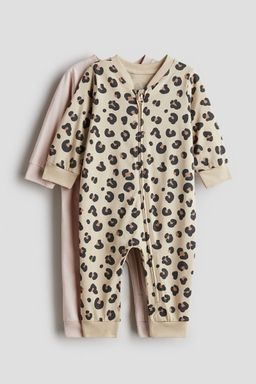 H&M - Boys 2-Pack Cotton Sleepsuits