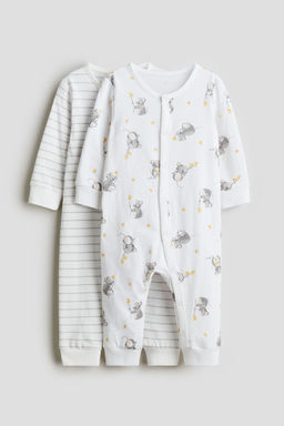H&M - Boys 2-Pack Patterned Cotton Pyjamas