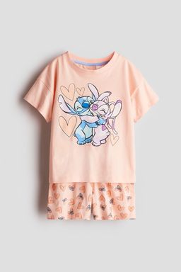 H&M - Girls Pink Printed Jersey Pyjamas