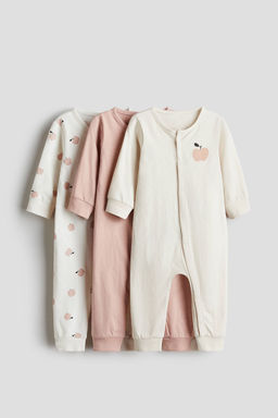 H&M - Boys 3-Pack Cotton Sleepsuits