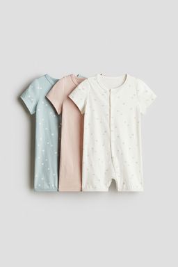 H&M - Boys 3-Pack Cotton Sleepsuits